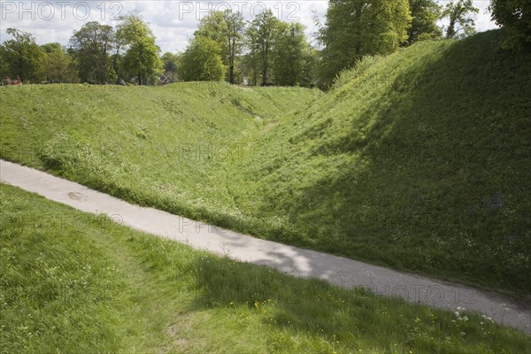 Thetford mound, a medieval motte and bailey castle, Thetford, Norfolk, England, United Kingdom, Europe