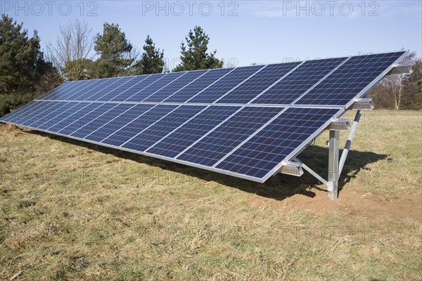 Array of photovoltaic panels for solar energy electricity generation