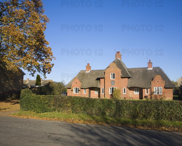 Almshouse building providing housing for the elderly, Wangford, Suffolk, England, United Kingdom, Europe