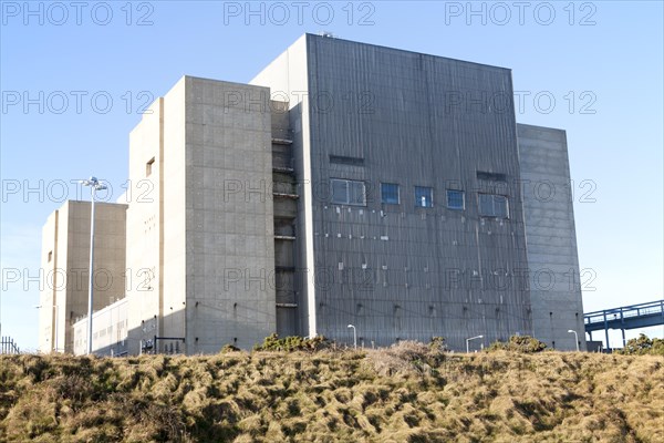 The decommissioned Magnox reactor block of Sizewell A nuclear power station, officially opened 7 April 1967 and operational until 31 December 2006, near Leiston, Suffolk, England, United Kingdom, Europe