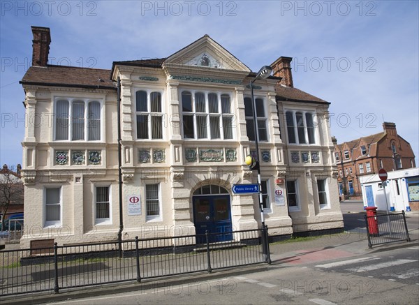 The original Victorian town hall building at Cromer, Norfolk, England built in 1890 in Queen Anne style