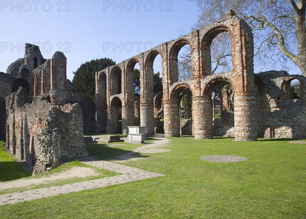 Ruins of Saint Botolph's priory, Colchester, Essex, England, United Kingdom, Europe