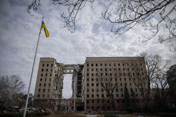 Destroyed building of the Mykolaiv regional administration. Mykolaiv, 25.02.2024. Photographed on behalf of the Federal Foreign Office