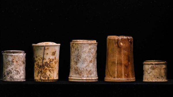 Toilet and make-up vessels, 1st-4th century, National Archaeological Museum, Villa Cassis Faraone, UNESCO World Heritage Site, important city in the Roman Empire, Aquileia, Friuli, Italy, Aquileia, Friuli, Italy, Europe