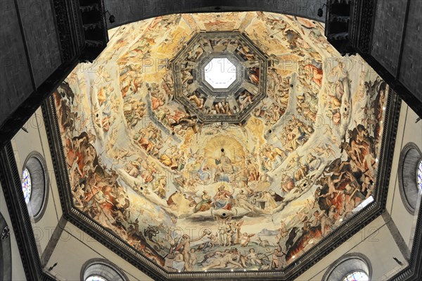 Interior of the Dome of the Basillica di Santa Maria del Fiore, Il Duomo di Firenze, Florence, Italy, Europe