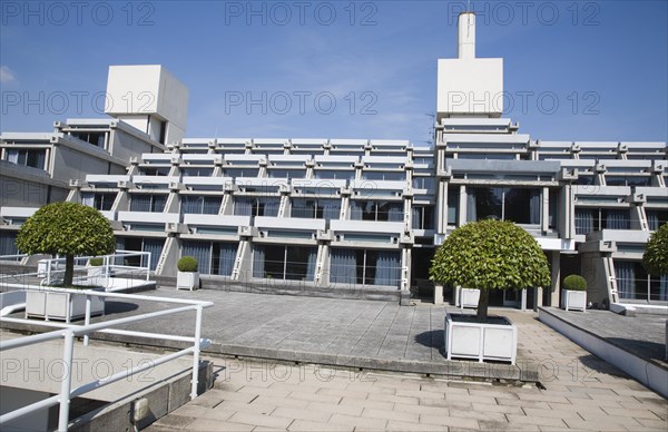 New Court building in Christ's College, University of Cambridge, architect Sir Denys Lasdun built 1966-70, Cambridge, England, United Kingdom, Europe