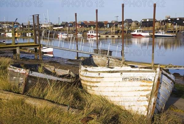 Boats on the River Blyth at Southwold harbour and Walberswick, Suffolk, England, United Kingdom, Europe