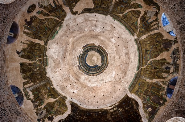 Interior view of Rotonda, Rotunda of Galerius, Roman circular temple, dome with ceiling mosaic and wall mosaic, Thessaloniki, Macedonia, Greece, Europe