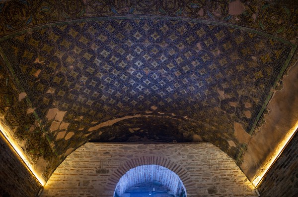 Interior view of Rotonda, Rotunda of Galerius, Roman circular temple, ceiling mosaic, Thessaloniki, Macedonia, Greece, Europe