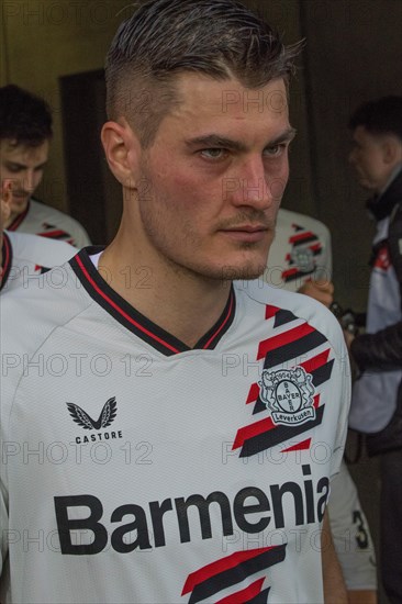 Football match, Patrik SCHICK Bayer Leverkusen portrait, Voith-Arena football stadium, Heidenheim