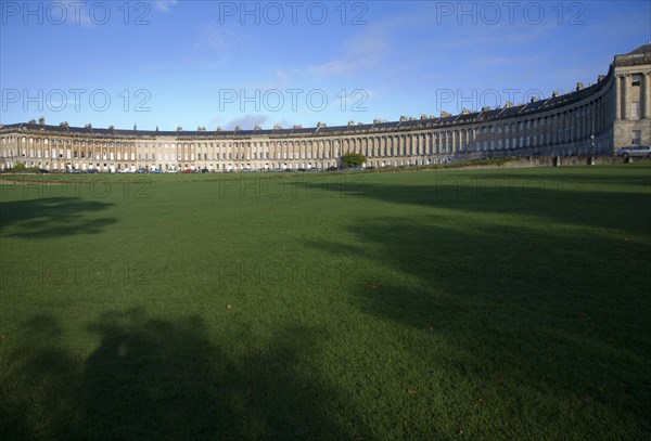 The Royal Crescent, architect John Wood the Younger built between 1767 and 1774, Bath, Somerset, England, United Kingdom, Europe