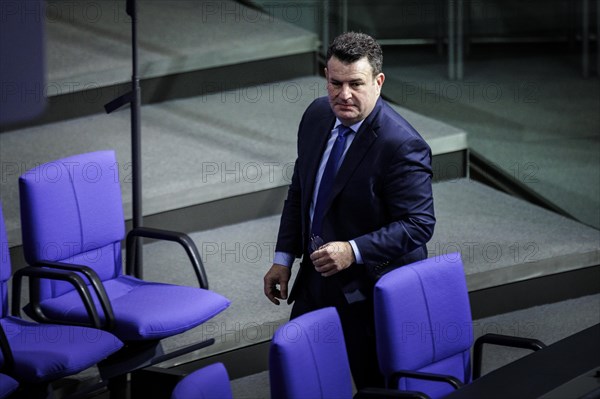 Hubertus Heil, Federal Minister of Labour and Social Affairs, recorded during a plenary session in the German Bundestag. Berlin, 22.02.2024