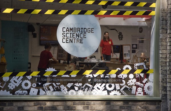 View inside at children and staff of the Cambridge Science centre, Cambridge, England, United Kingdom, Europe