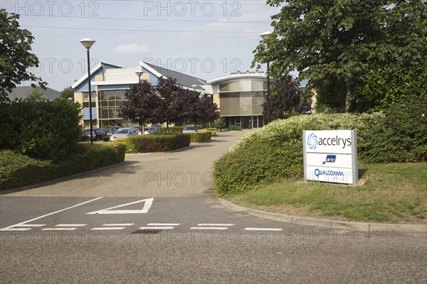 Modern high-tech businesses located in Cambridge Science park, Cambridge, England founded by Trinity College in 1970, is the oldest science park in the United Kingdom