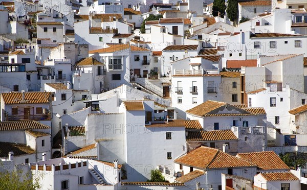 Hilltop Andalusian village of Comares, Malaga province, Spain, Europe