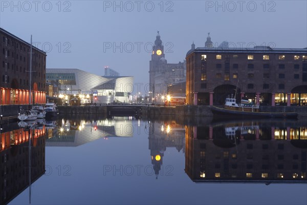 Morning atmosphere at the Royal Albert Dock Liverpool, 01.03.2019