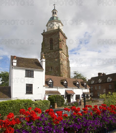 Medieval church tower called the Peppoerpot 18th century cupola, Upton on Severn, Worcestershire, England, UK