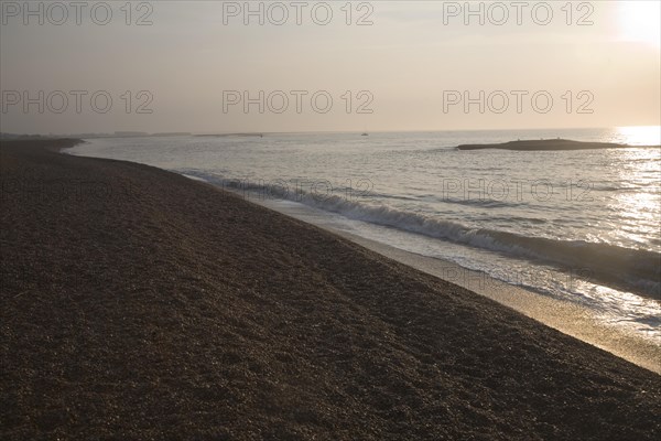 The North Sea at the mouth of the River Ore, Shingle Street, Suffolk, England, United Kingdom, Europe
