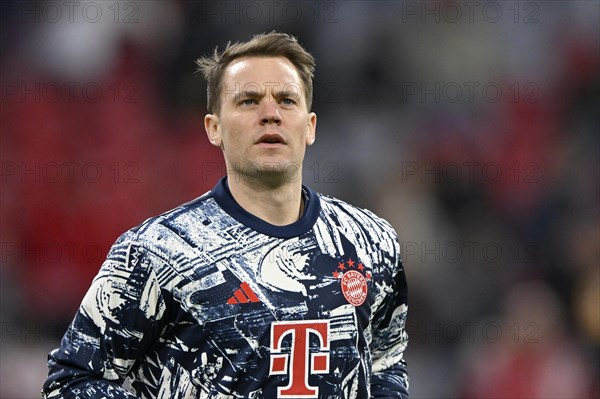 Warm-up Training Goalkeeper Manuel Neuer FC Bayern Munich FCB (01) portrait, Allianz Arena, Munich, Bavaria, Germany, Europe