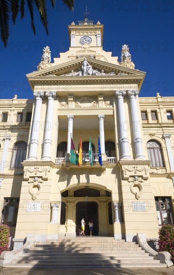 Malaga City Hall building, Malaga, Spain designed by Fernando Guerrero Strachan and Manuel Rivera Vera completed 1919