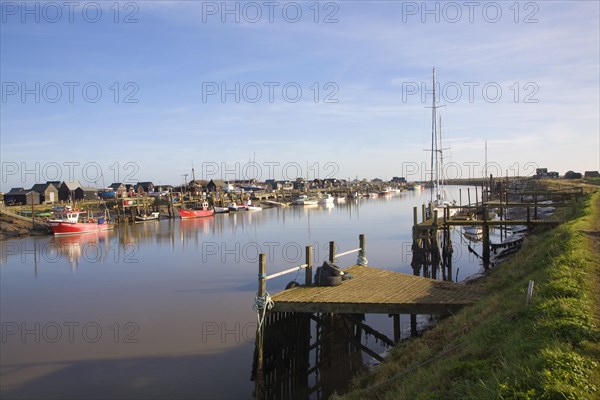 Boats on the River Blyth at Southwold harbour and Walberswick, Suffolk, England, United Kingdom, Europe