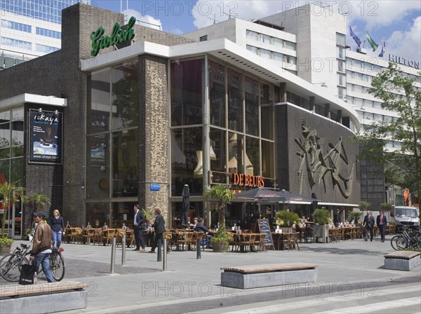 De Beurs restaurant bar and Hilton Hotel, City of Rotterdam, South Holland, Netherlands