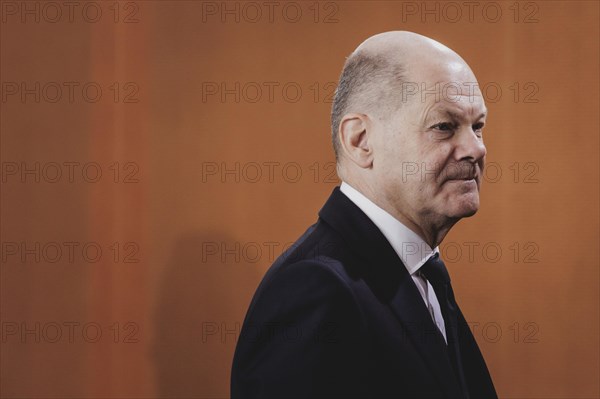 Olaf Scholz (SPD), Federal Chancellor, recorded during the weekly cabinet meeting in Berlin, 21 February 2024