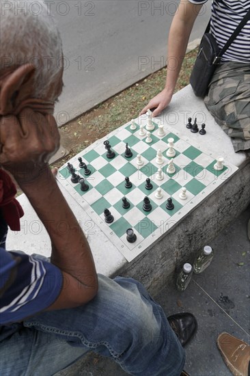 Chess player, in Havana, Cuba, Central America