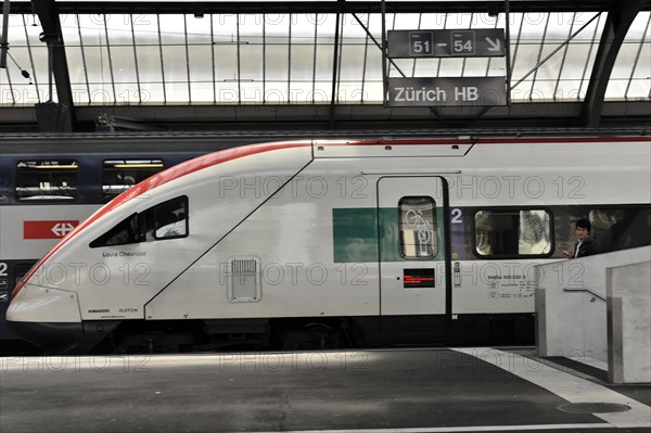 InterCity train at Zurich Airport (ZRH) railway station in, Zurich, Switzerland, Europe