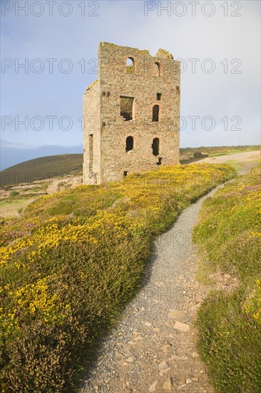 Ruins of Wheal Coates Tin Mine, St Agnes Head, Cornwall, England, United Kingdom, Europe