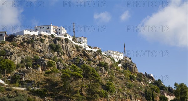 Hilltop Andalusian village of Comares, Malaga province, Spain, Europe