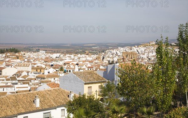 Whitewashed historic buildings in the town of Antequera, Malaga province, Spain, Europe