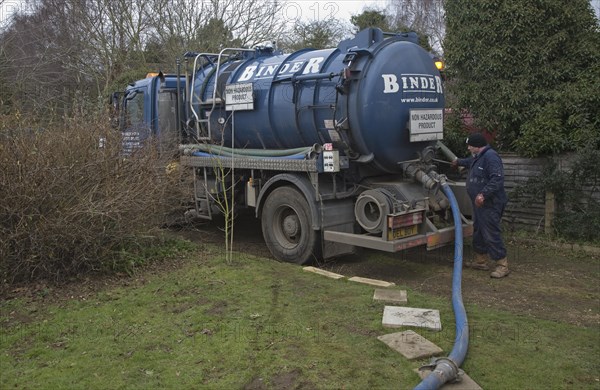 Emptying domestic septic tank