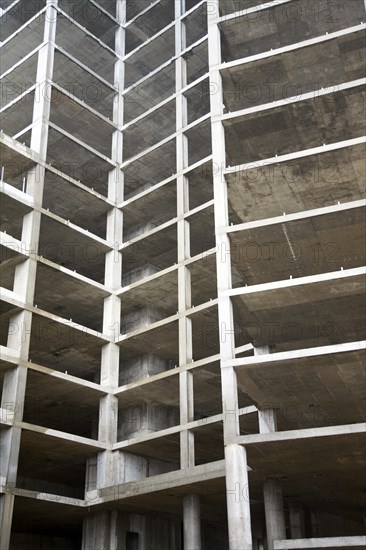 Concrete structure of unfinished building development on the Waterfront at Ipswich, Suffolk, England, United Kingdom, Europe