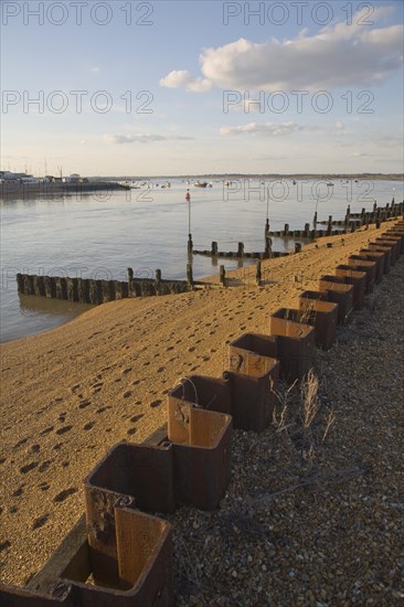 River Deben estuary at its mouth, Bawdsey Quay, Suffolk, England, United Kingdom, Europe