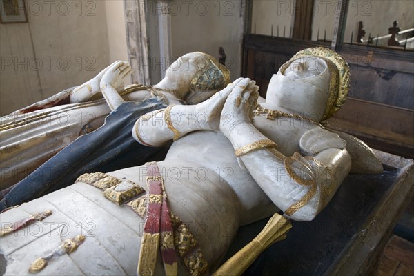 Fifteenth century Bardolph family tombs, Dennington church, Suffolk, England, United Kingdom, Europe