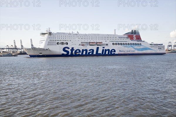Stena Line Hollondica ferry passing Felixstowe, Harwich, Essex, England, United Kingdom, Europe