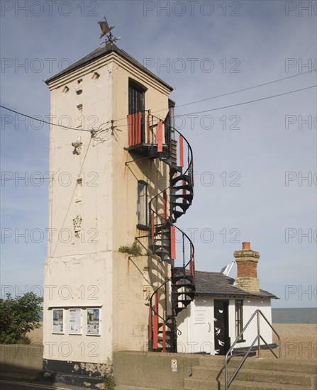 The town's southern wreckers look-out tower, Aldeburgh, Suffolk, England, United Kingdom, Europe