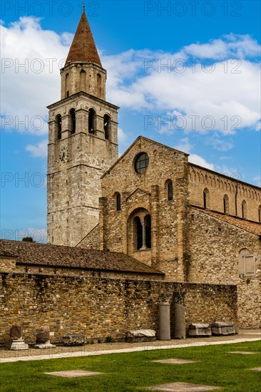 Basilica of Aquileia from the 11th century, largest floor mosaic of the Western Roman Empire, UNESCO World Heritage Site, important city in the Roman Empire, Friuli, Italy, Aquileia, Friuli, Italy, Europe