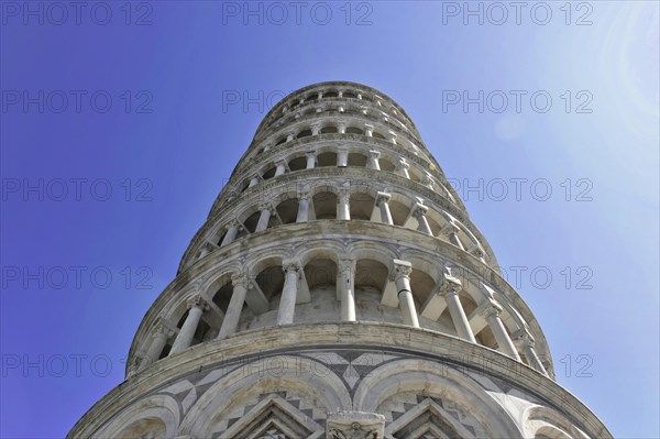Detail, Leaning Tower of Pisa, Torre Pendente, UNESCO World Heritage Site, Pisa, Tuscany, Italy, Europe
