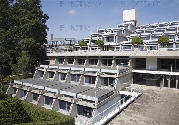 New Court building in Christ's College, University of Cambridge, architect Sir Denys Lasdun built 1966-70, Cambridge, England, United Kingdom, Europe