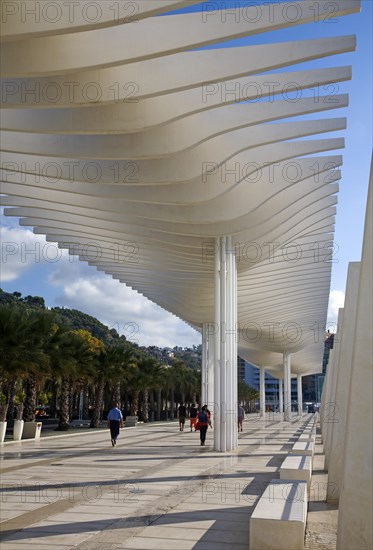 Quay two El Palmeral de las Sorpresas port development of the modern new cruise terminal, Malaga, Spain, Europe