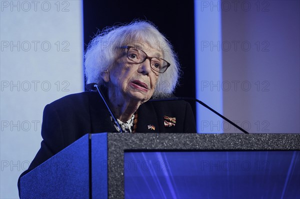 Margot Friedlaender, Holocaust survivor, photographed at Cinema for Peace in Berlin, 19.02.2024. Photographed on behalf of the Federal Foreign Office