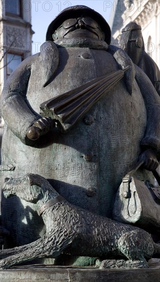 Granma sculpture, Giles Corner, Ipswich, Suffolk, England, United Kingdom, Europe