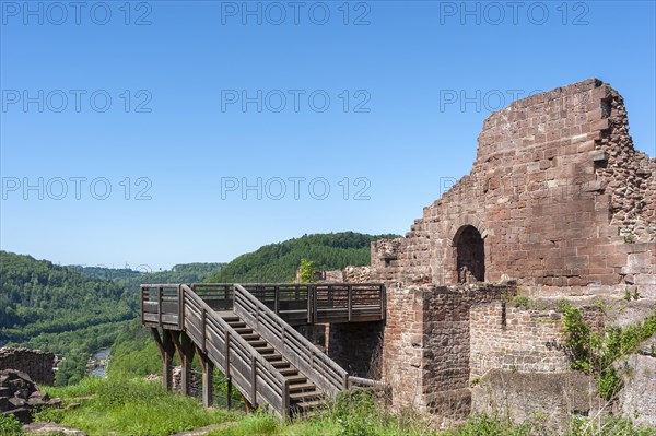 Ruins of Luetzelburg, Lutzelbourg, Lorraine, France, Alsace, Europe