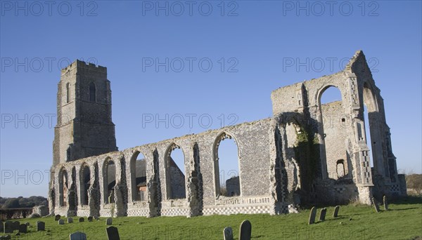 Parish church of Saint Andrew, Covehithe, Suffolk, England, UK