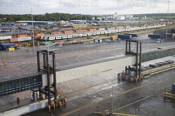 Harwich, Essex, England Port activity in the docks of Parkeston Quay, Harwich International, Essex, England
