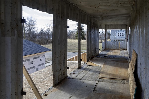 Detroit, Michigan, Homes are being built with used shipping containers in a low-income neighborhood