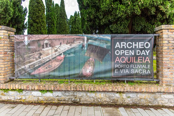 Inland harbour, one of the best-preserved Roman port facilities, UNESCO World Heritage Site, important city in the Roman Empire, Aquileia, Friuli, Italy, Aquileia, Friuli, Italy, Europe