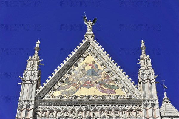 Detail, View of Siena Cathedral, UNESCO World Heritage Site, Siena, Tuscany, Italy, Europe